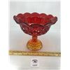 Image 1 : L E SMITH VINTAGE AMBERINA GLASS MOON & STARS