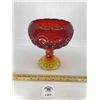 Image 1 : L E SMITH VINTAGE AMBERINA GLASS MOON & STARS