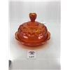 Image 1 : L E SMITH VINTAGE AMBERINA GLASS MOON & STARS