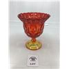 Image 1 : L E SMITH VINTAGE AMBERINA GLASS MOON & STARS