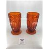 Image 1 : L E SMITH VINTAGE AMBERINA GLASS MOON & STARS