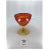 Image 1 : L E SMITH VINTAGE AMBERINA GLASS MOON & STARS
