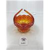 Image 1 : L E SMITH VINTAGE AMBERINA GLASS MOON & STARS