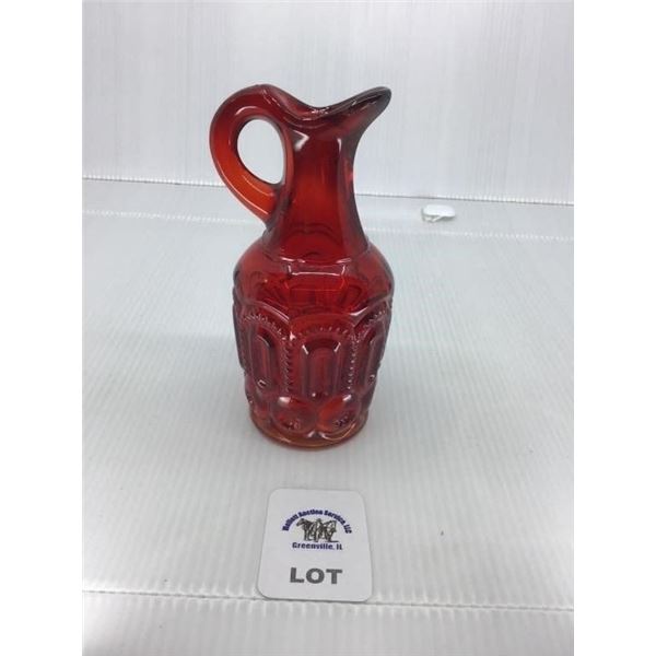 L E SMITH VINTAGE AMBERINA GLASS MOON & STARS