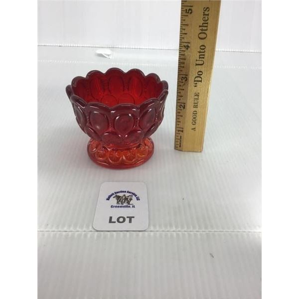 L E SMITH VINTAGE AMBERINA GLASS MOON & STARS