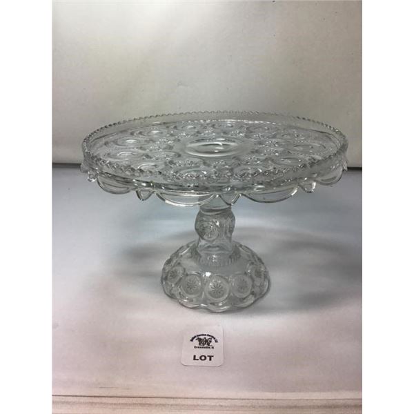 ADAMS & CO PALACE CLEAR CAKE STAND 7 x 10