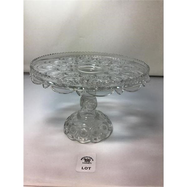 ADAMS & CO PALACE CLEAR CAKE STAND 7 x 10