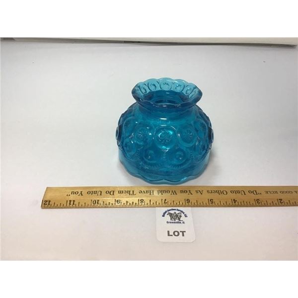 L E SMITH VINTAGE BLUE MOON & STARS LAMP SHADE