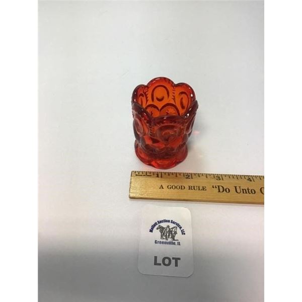 L E SMITH VINTAGE AMBERINA MOON & STARS TOOTH