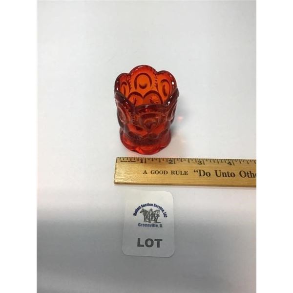 L E SMITH VINTAGE AMBERINA MOON & STARS TOOTH