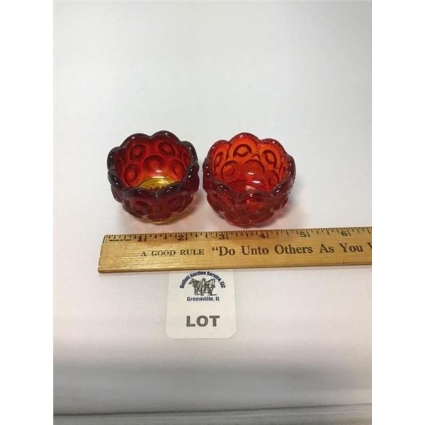 L E SMITH VINTAGE AMBERINA MOON & STARS OPEN