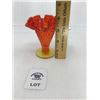Image 2 : VINTAGE FENTON AMBERINA HOBNAIL ART VASE