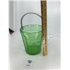 Image 2 : VINTAGE DEPRESSION GLASS GREEN ART DECO  ICE