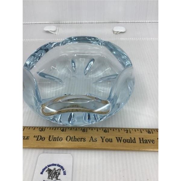 VINTAGE ORREFORS CRYSTAL BOWL LIGHT BLUE