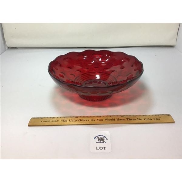 9 inch FOOTED IMPERIAL THUMBPRINT GLASS BUBBLE