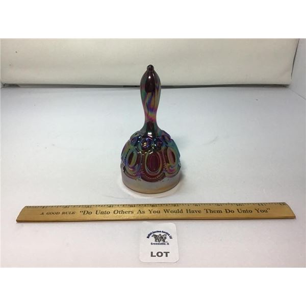 OPALESCENT CARNIVAL GLASS BELL