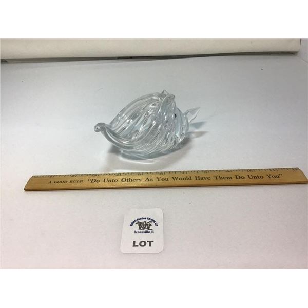 CRYSTAL CLEAR HORN OF PLENTY ASHTRAY