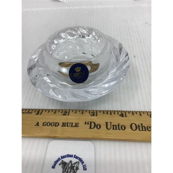XROYAL COPENHAGEN CRYSTAL GLASS VOTIVE CANDLE