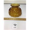 Image 1 : L E SMITH VINTAGE MOON & STARS AMBER GLASS SHADE