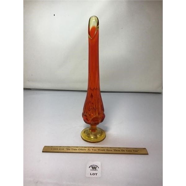 L E SMITH VINTAGE MOON & STARS AMBERINA ART DECO