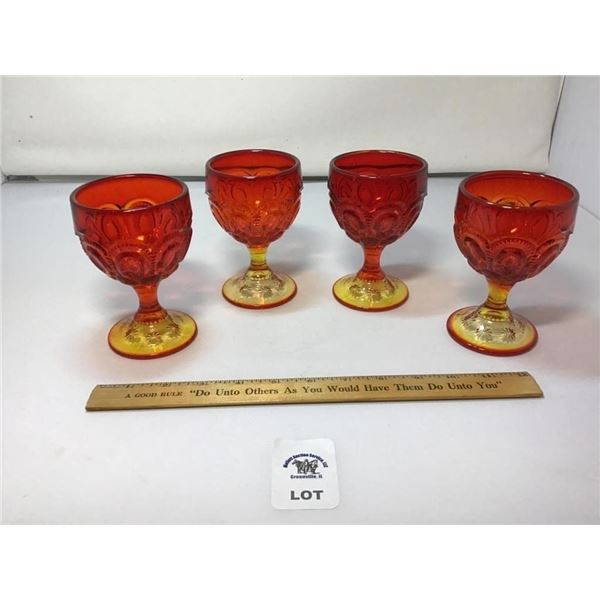 L E SMITH VINTAGE MOON & STARS AMBERINA SMALL