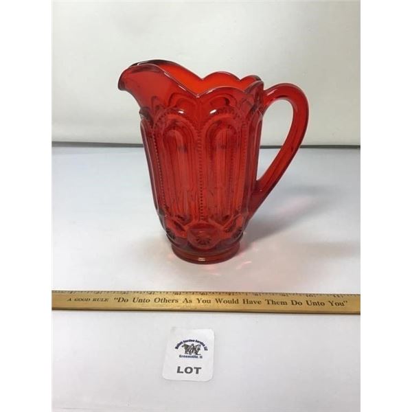 L E SMITH VINTAGE MOON & STARS AMBERINA 40 Oz