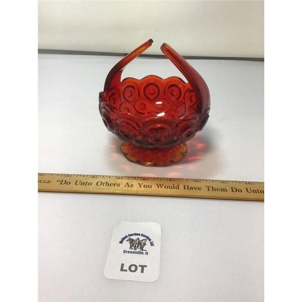 L E SMITH VINTAGE MOON & STARS AMBERINA SLIT