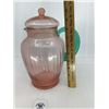 Image 2 : PINK GREEN DEPRESSION GLASS PITCHER