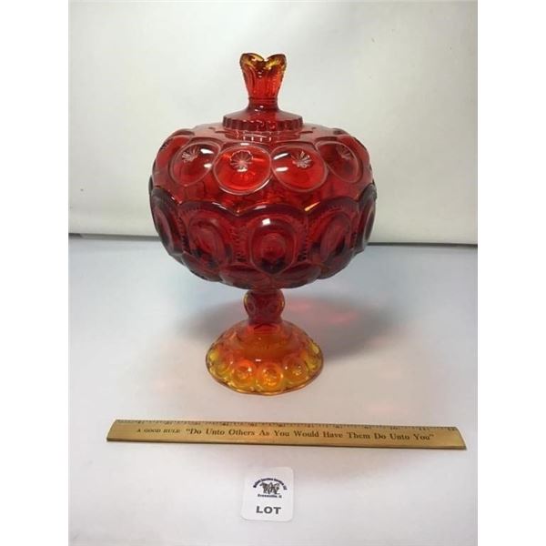 L E SMITH VINTAGE MOON & STARS AMBERINA LARGE