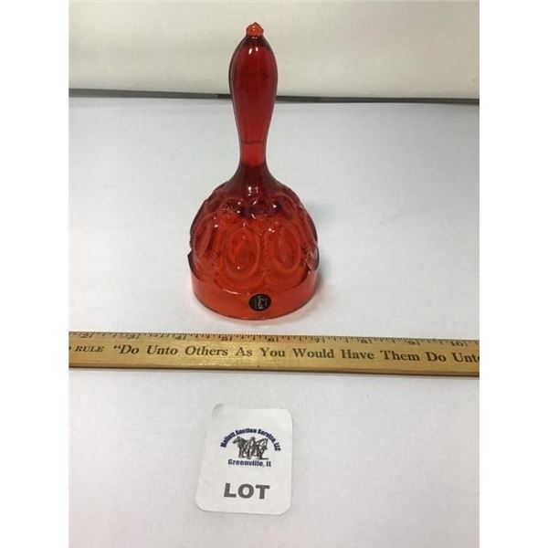 L E SMITH VINTAGE MOON & STARS RED BELL