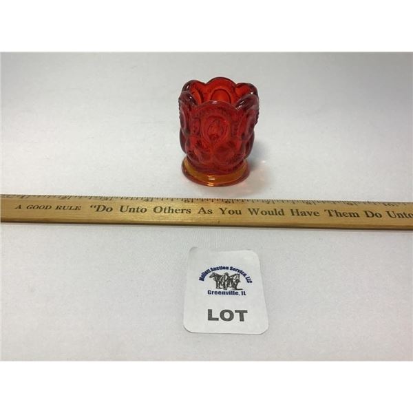 L E SMITH VINTAGE MOON & STARS AMBERINA TOOTHPICK