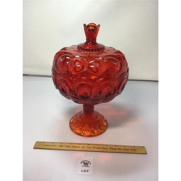 L E SMITH VINTAGE MOON & STARS AMBERINA LARGE