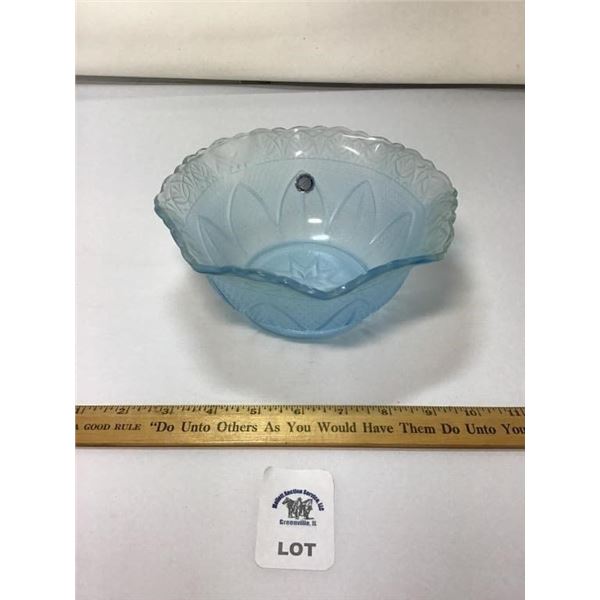 PRINCESS HOUSE FROSTED BLUE SCALLOPED BOWL