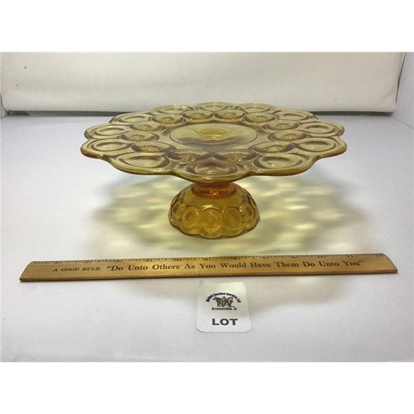 L E SMITH VINTAGE MOON & STARS AMBER SMALL CAKE