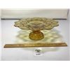 Image 1 : L E SMITH VINTAGE MOON & STARS AMBER SMALL CAKE
