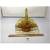Image 1 : L E SMITH VINTAGE MOON & STARS AMBER BASKET