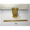 Image 1 : L E SMITH VINTAGE MOON & STARS AMBER GLASS CANDLE