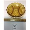 Image 1 : L E SMITH VINTAGE MOON & STARS AMBER GLASS