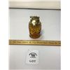 Image 1 : L E SMITH VINTAGE MOON & STARS AMBER GLASS