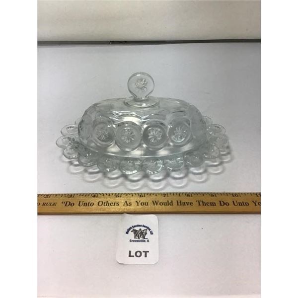 L E SMITH VINTAGE MOON & STARS CLEAR GLASS