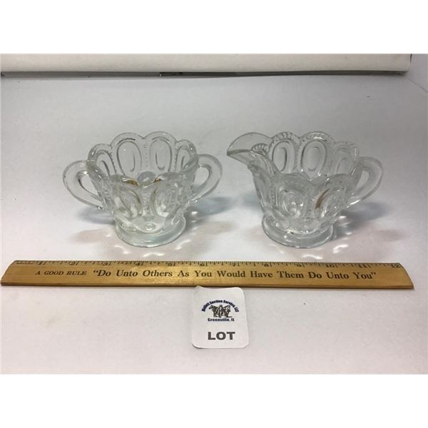 L E SMITH VINTAGE MOON & STARS CLEAR GLASS