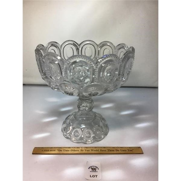 L E SMITH VINTAGE MOON & STARS CLEAR GLASS