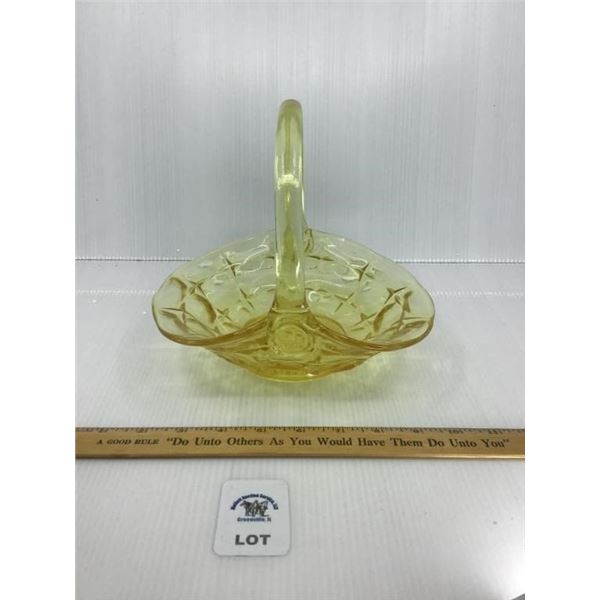 INDIANA GLASS CONSTELLATION YELLOW MIST TIARA