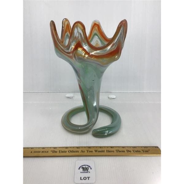 MURANO ITALIAN GLASS TULIP VASE