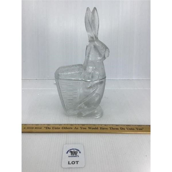 VINTAGE EASTER BUNNY CANDY CONTAINER 9.5 INCHES