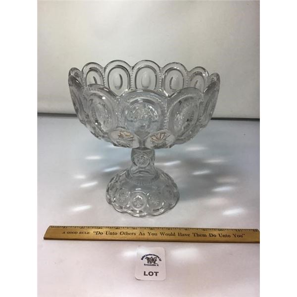 L E SMITH VINTAGE MOON & STARS CLEAR GLASS
