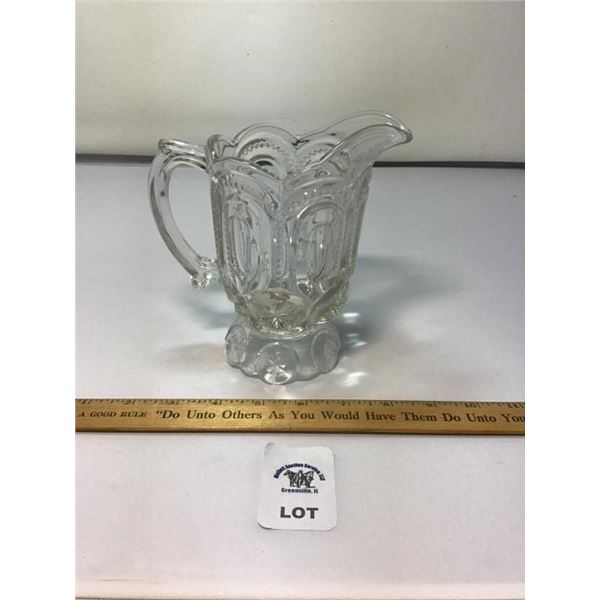 L E SMITH VINTAGE MOON & STARS CLEAR GLASS LARGE