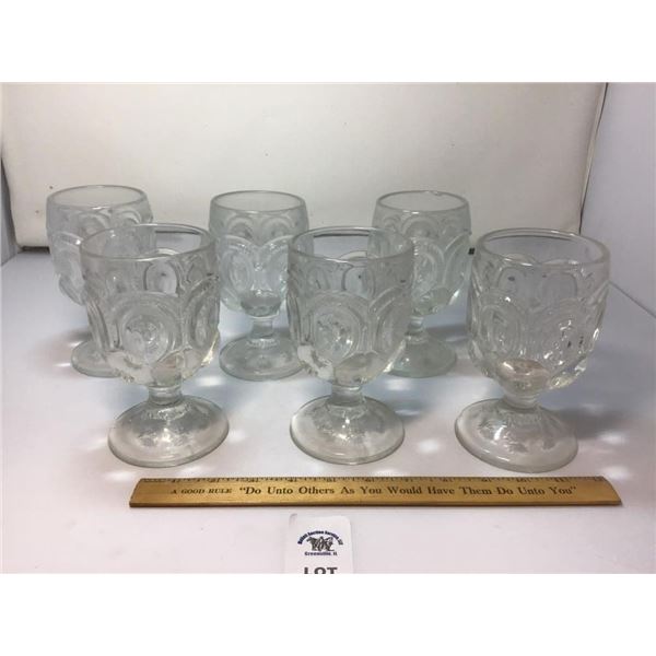 L E SMITH VINTAGE MOON & STARS CLEAR GLASS