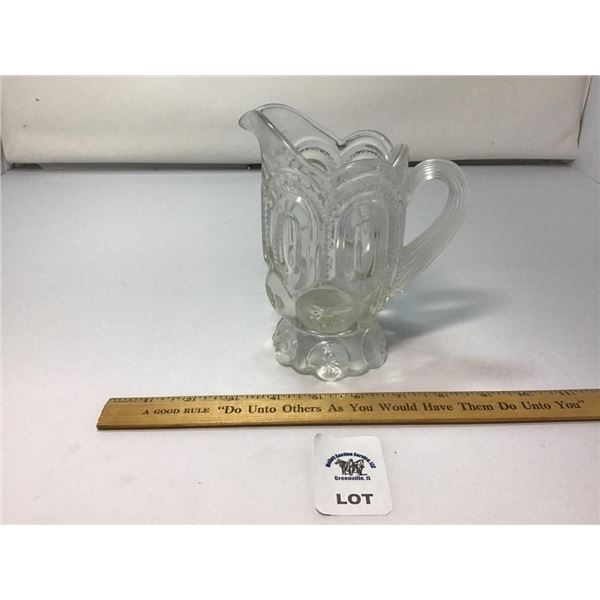 L E SMITH VINTAGE MOON & STARS CLEAR GLASS LARGE