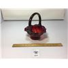 Image 1 : L E SMITH VINTAGE MOON & STARS RED GLASS ROUND